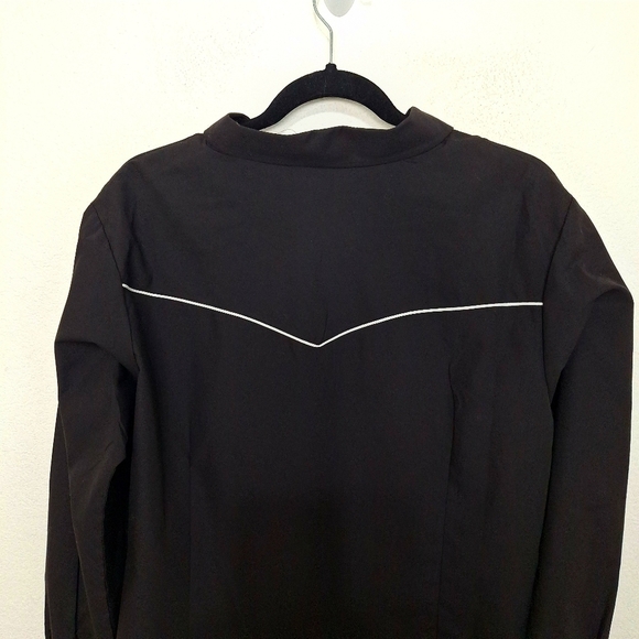 Cumberland Outfitters Western Black White Pearl Snap Pockets Cowgirl Shirt Sz.1X - Picture 7 of 10